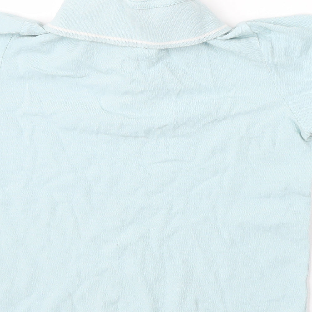 Very Boys Blue  Cotton Basic Polo Size 8 Years Collared Button