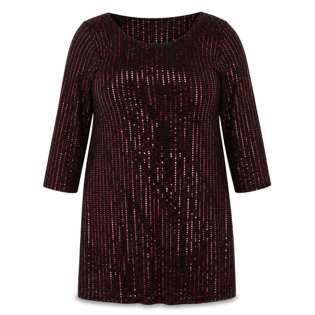 Red Herring Womens Multicoloured Geometric Nylon Trapeze & Swing  Size 12  Round Neck