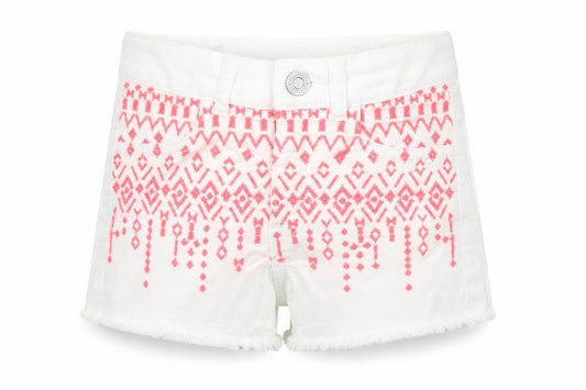 H&M Girls White  Cotton Boyfriend Shorts Size 3 Years  Regular Zip