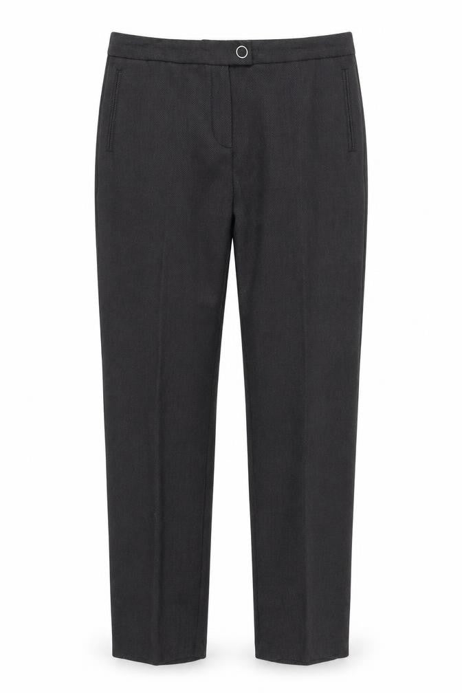 Marks & Spencer Mens Grey  Polyester Trousers  Size 16 L32 in Regular Zip