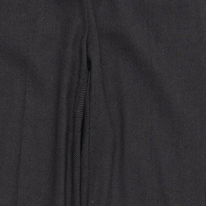 Marks & Spencer Womens Grey  Polyester Trousers  Size 16 L32 in Regular Zip