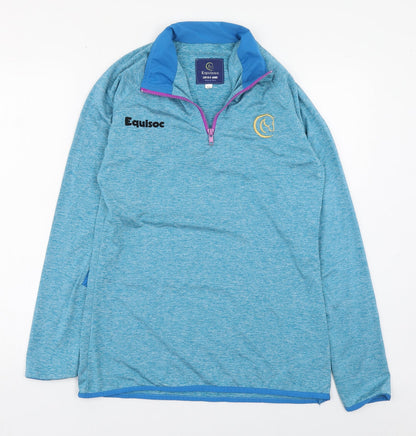 Equisoc Womens Blue   Jacket  Size M  Zip - Equine