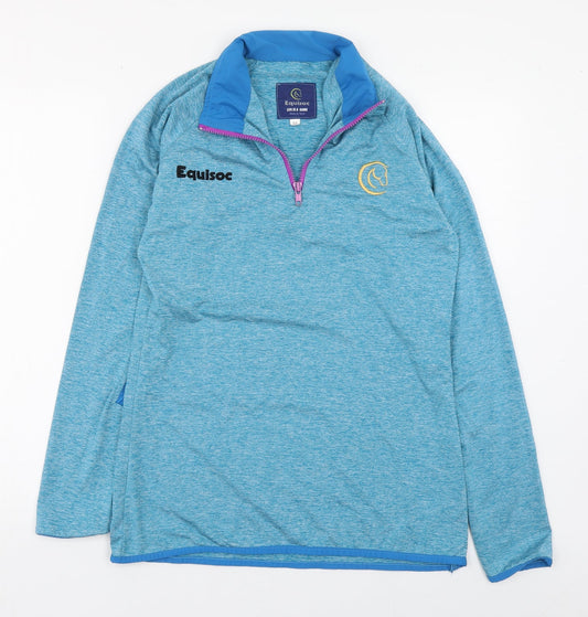 Equisoc Womens Blue   Jacket  Size M  Zip - Equine