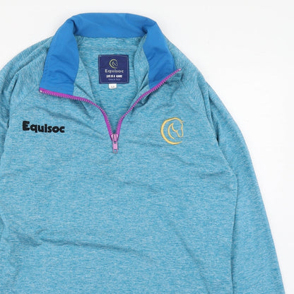 Equisoc Womens Blue   Jacket  Size M  Zip - Equine
