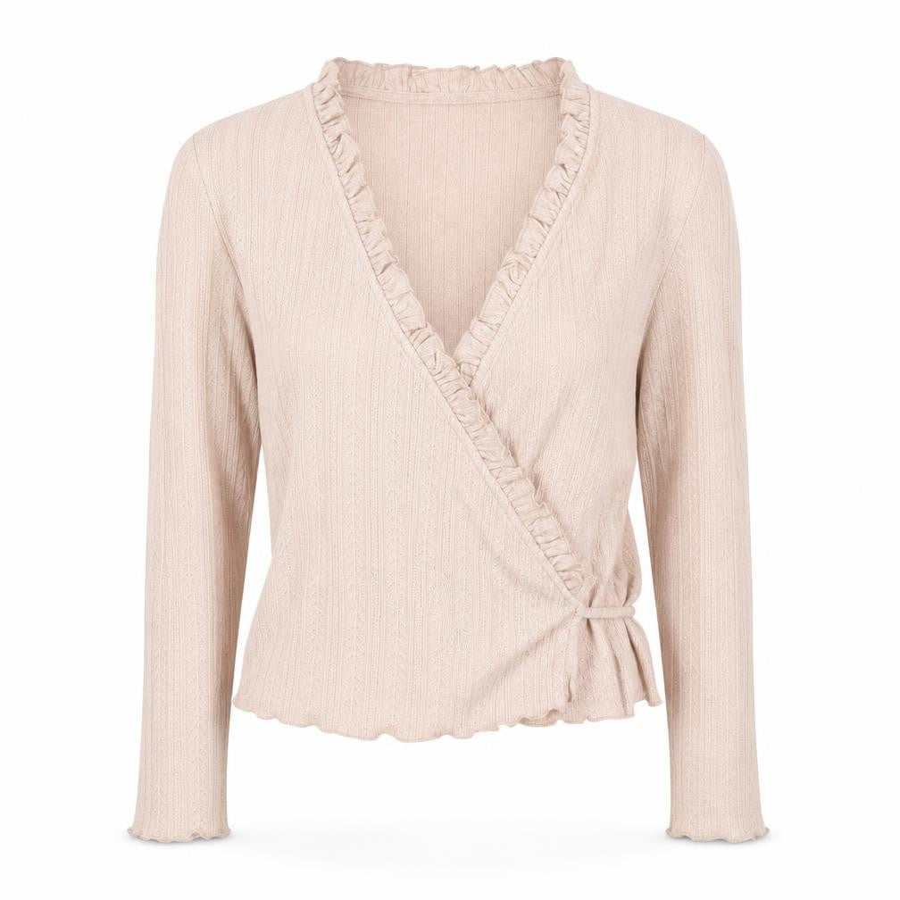 MNG Womens Pink  Polyester Basic Blouse Size M V-Neck