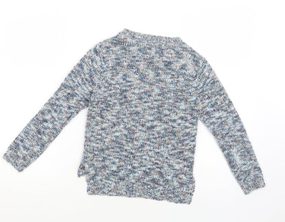 Next Girls Blue Crew Neck  Cotton Pullover Jumper Size 8 Years  Pullover