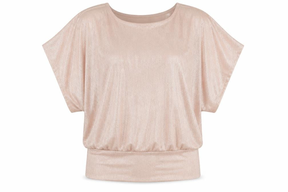 New Look Womens Gold  Polyester Basic Blouse Size 8 V-Neck