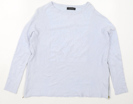 Atmosphere Womens Blue Boat Neck  Viscose Pullover Jumper Size 10