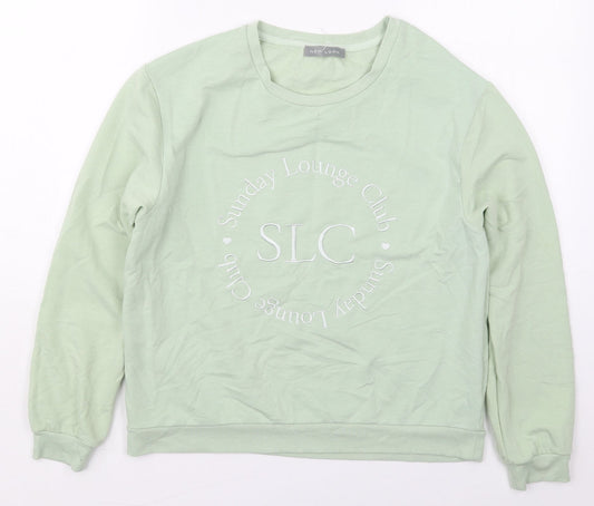 New Look Womens Green  Polyester Pullover Sweatshirt Size 12  Pullover - Sunday Lounge Club