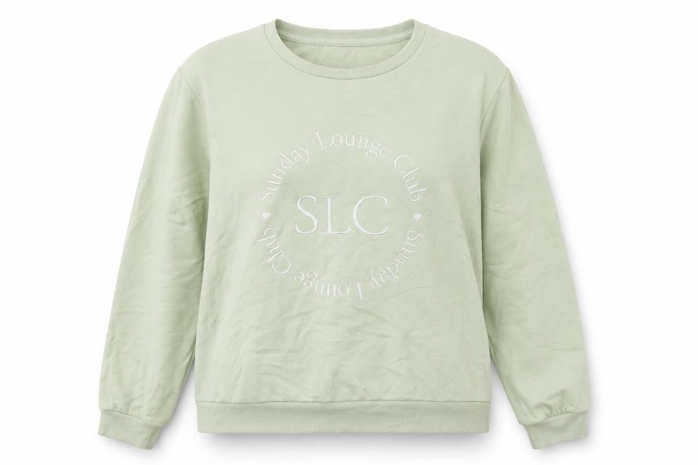 New Look Womens Green  Polyester Pullover Sweatshirt Size 12  Pullover - Sunday Lounge Club