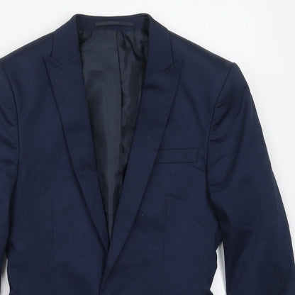 ASOS Mens Blue  Cotton Jacket Suit Jacket Size 34