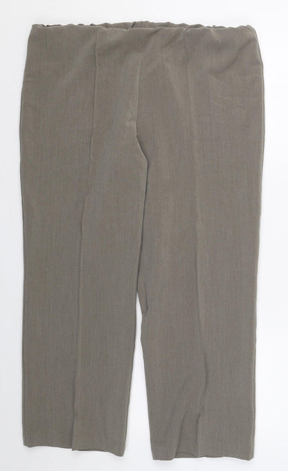 Sarah Hamilton Womens Grey  Polyester Trousers  Size 16 L25 in Regular