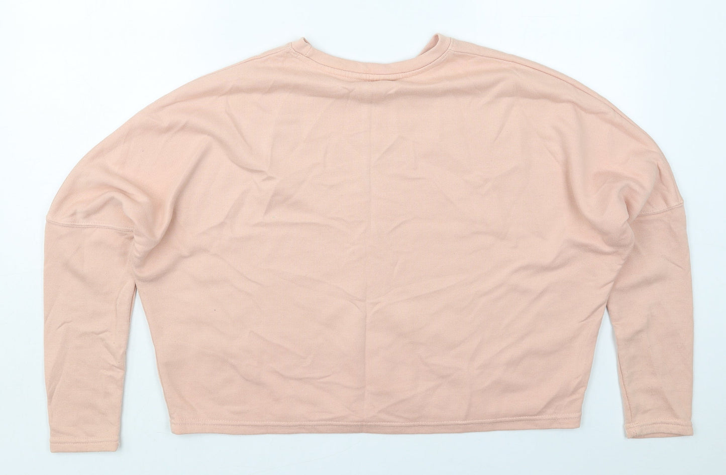 New Look Womens Pink  Cotton Pullover Sweatshirt Size 10  Pullover