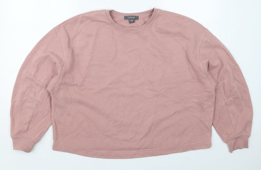 Primark Womens Pink  Cotton Pullover Sweatshirt Size 10  Pullover
