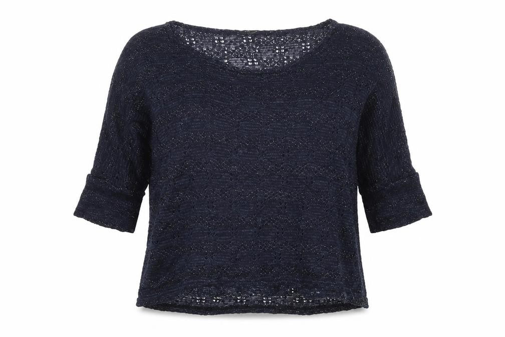 Miss Selfridge Womens Blue Boat Neck  Acrylic Pullover Jumper Size 6