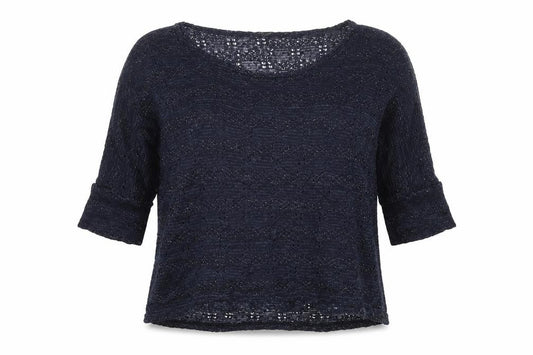 Miss Selfridge Womens Blue Boat Neck  Acrylic Pullover Jumper Size 6