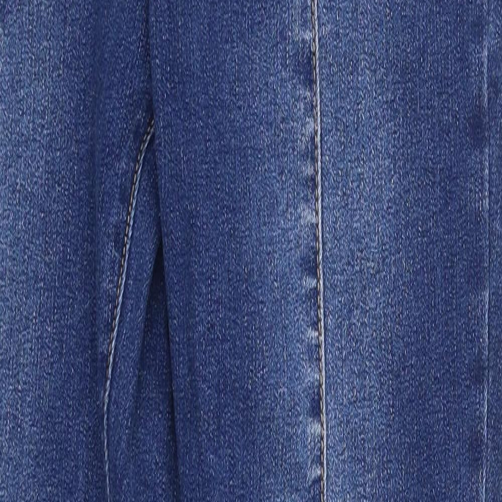 Preworn Womens Blue  Cotton Skinny Jeans Size M L29 in Regular Button