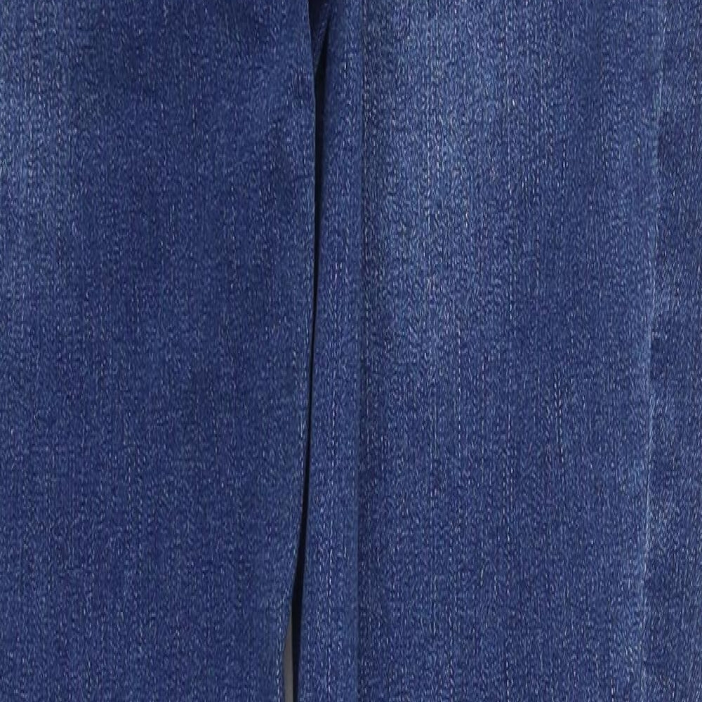 Preworn Womens Blue  Cotton Skinny Jeans Size M L29 in Regular Button