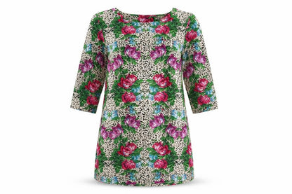 Next Womens Multicoloured Floral Viscose Mini  Size 12  Scoop Neck