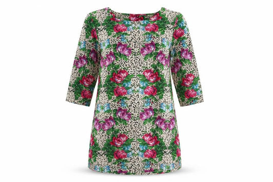Next Womens Multicoloured Floral Viscose Mini  Size 12  Scoop Neck