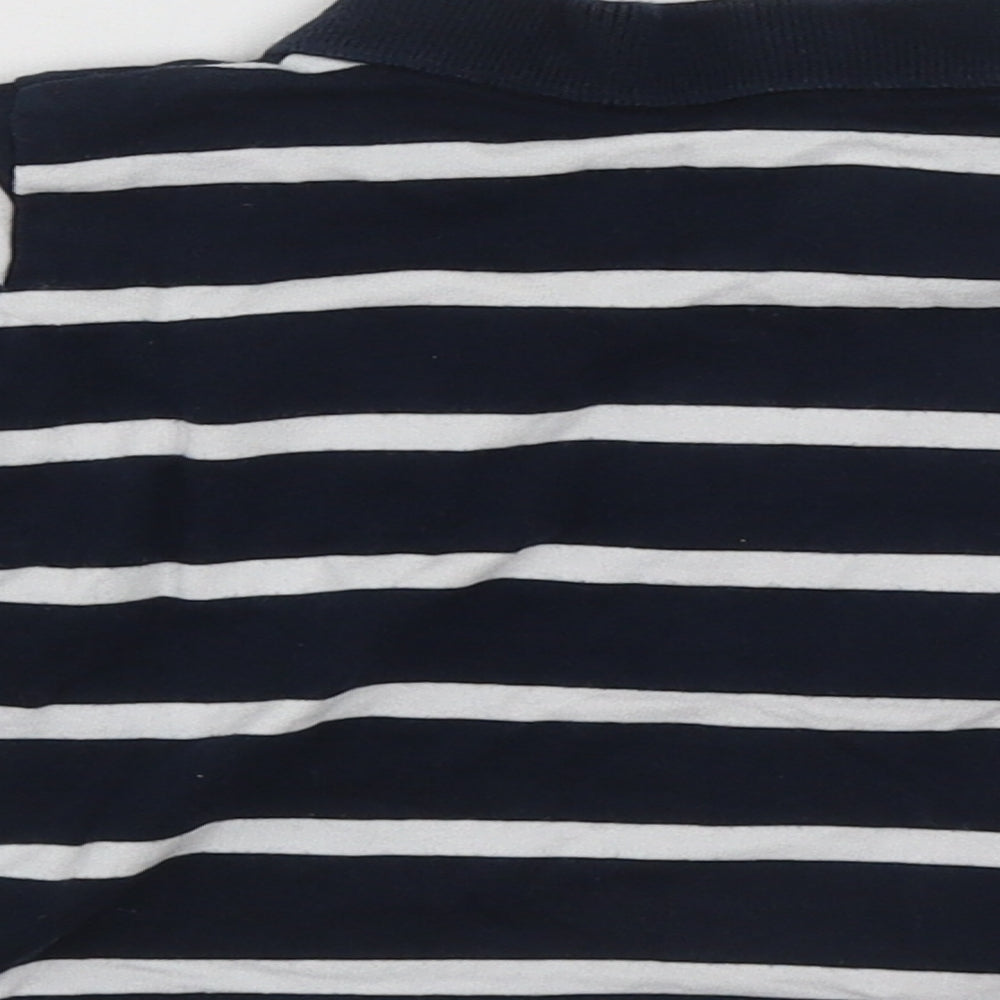 St Bernard Boys Blue Striped Cotton Basic Casual Size 9-12 Months Collared Button