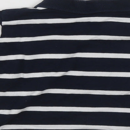 St Bernard Boys Blue Striped Cotton Basic Casual Size 9-12 Months Collared Button