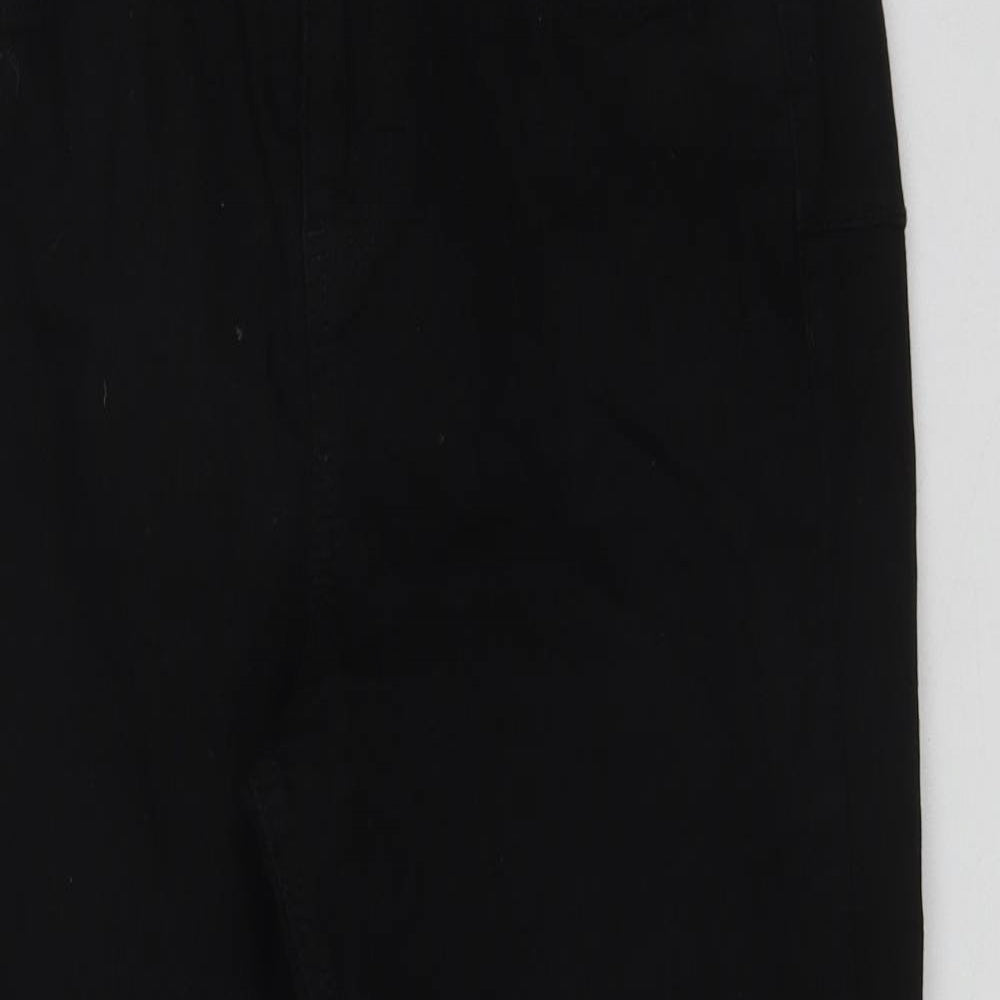 New Look Womens Black  Cotton Straight Jeans Size 10 L22 in Regular Zip