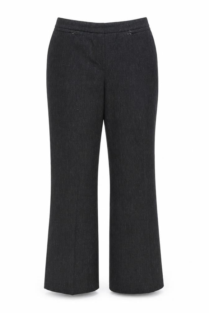 Marks & Spencer Womens Black  Polyester Trousers  Size 14 L32 in Regular Zip