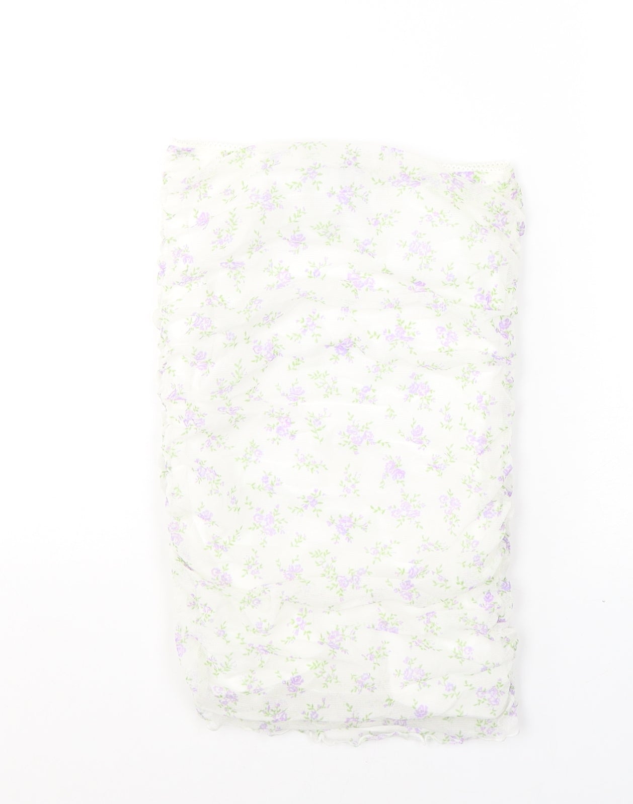 ASOS Womens White Floral Nylon Camisole Blouse Size 6 Off the Shoulder