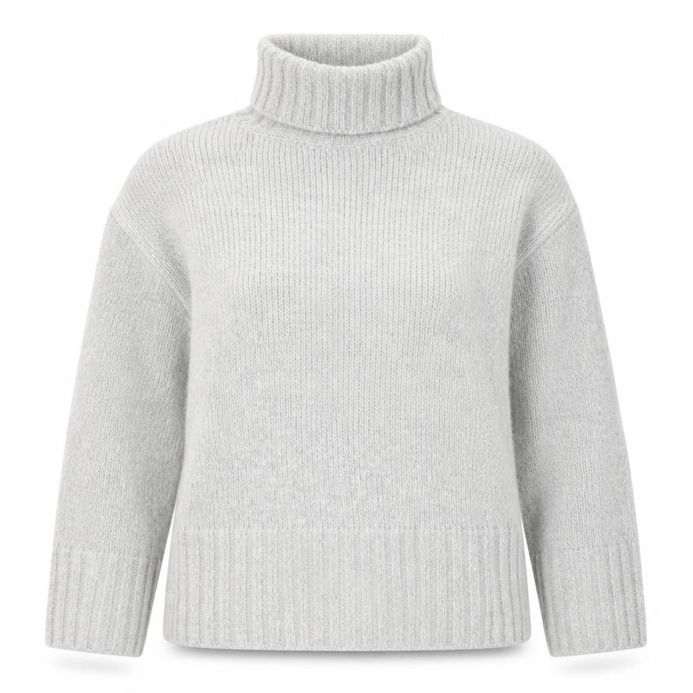 Dunnes Stores Womens Grey Roll Neck  Acrylic Pullover Jumper Size S