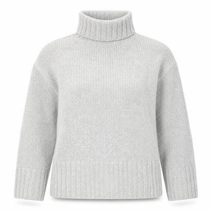 Dunnes Womens Grey Roll Neck  Acrylic Pullover Jumper Size S