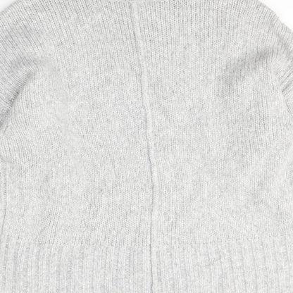 Dunnes Womens Grey Roll Neck  Acrylic Pullover Jumper Size S