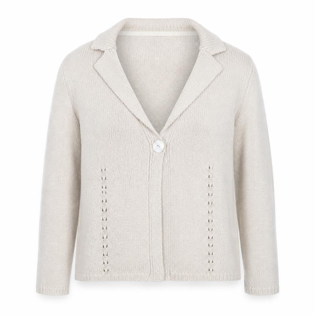 Alex & Co Womens Brown Collared  Acrylic Cardigan Jumper Size 14