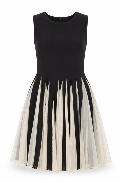 ASOS Womens Black  Polyester Fit & Flare  Size 10  Round Neck Button