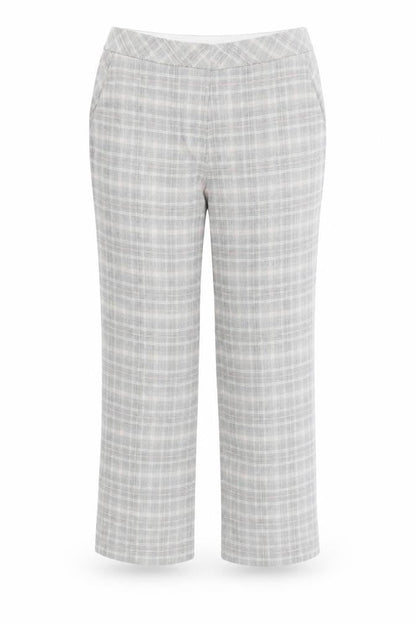Next Womens Multicoloured Plaid Viscose Carrot Trousers Size 12 L30 in Regular Zip