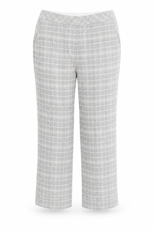 NEXT Womens Multicoloured Plaid Viscose Carrot Trousers Size 12 L30 in Regular Zip