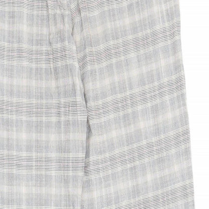 Next Womens Multicoloured Plaid Viscose Carrot Trousers Size 12 L30 in Regular Zip