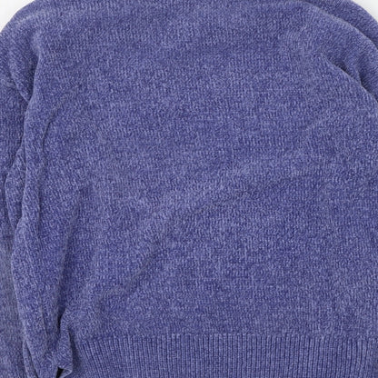 Preloved F&F Womens Blue Round Neck  Polyester Pullover Jumper Size 6 - Label