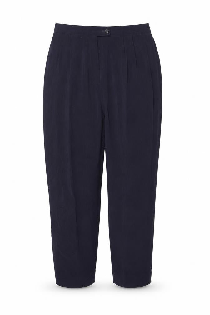Gold Womens Blue  Polyester Trousers  Size 16 L25 in Regular Zip