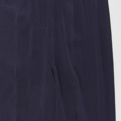 Gold Womens Blue  Polyester Trousers  Size 16 L25 in Regular Zip