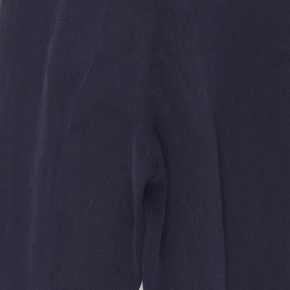 Gold Womens Blue  Polyester Trousers  Size 16 L25 in Regular Zip