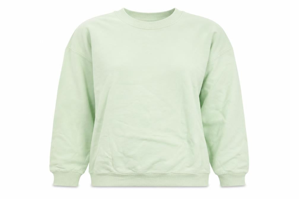 Topshop Womens Green Round Neck  Cotton Pullover Jumper Size 6