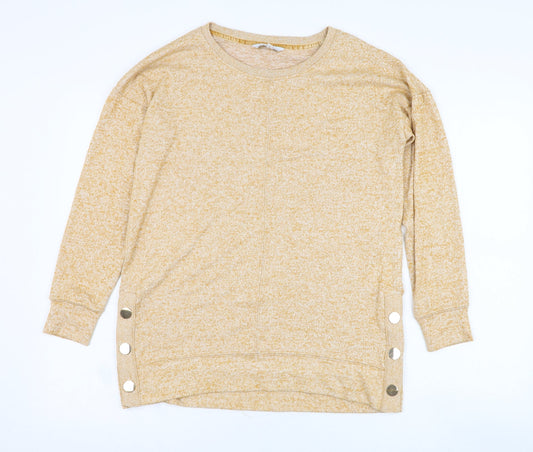 NEXT Womens Yellow Round Neck  Polyester Pullover Jumper Size 8