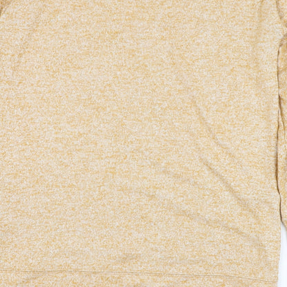 Next Womens Yellow Round Neck  Polyester Pullover Jumper Size 8