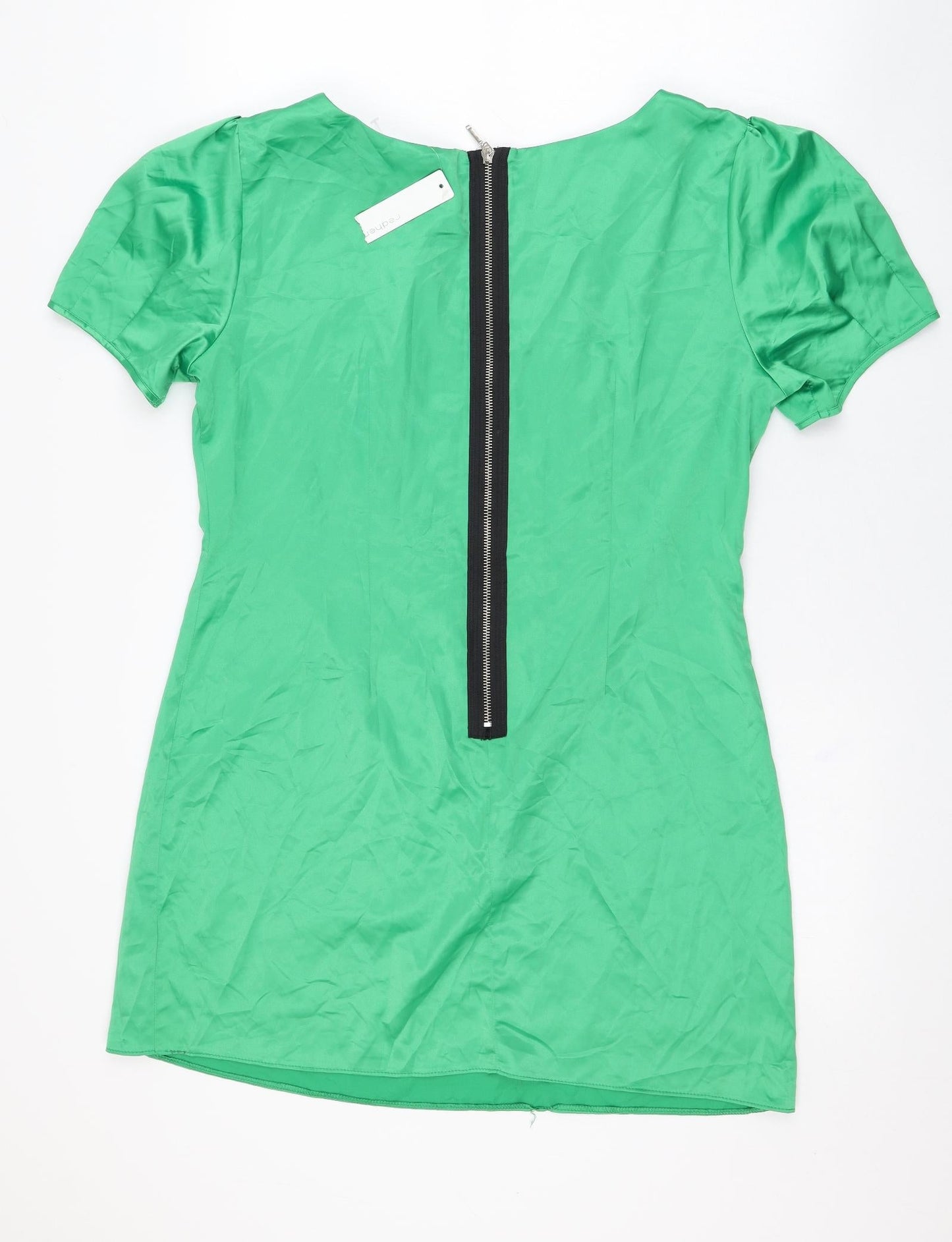Red Herring Womens Green  Polyester T-Shirt Dress  Size 16  Round Neck Zip