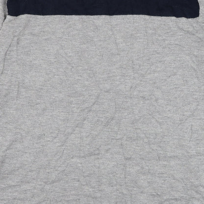 Next Womens Grey Round Neck  Cotton Pullover Jumper Size 10
