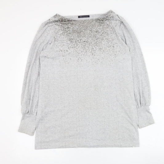 Marks and Spencer Womens Grey  Polyester Pullover Sweatshirt Size 12  Pullover