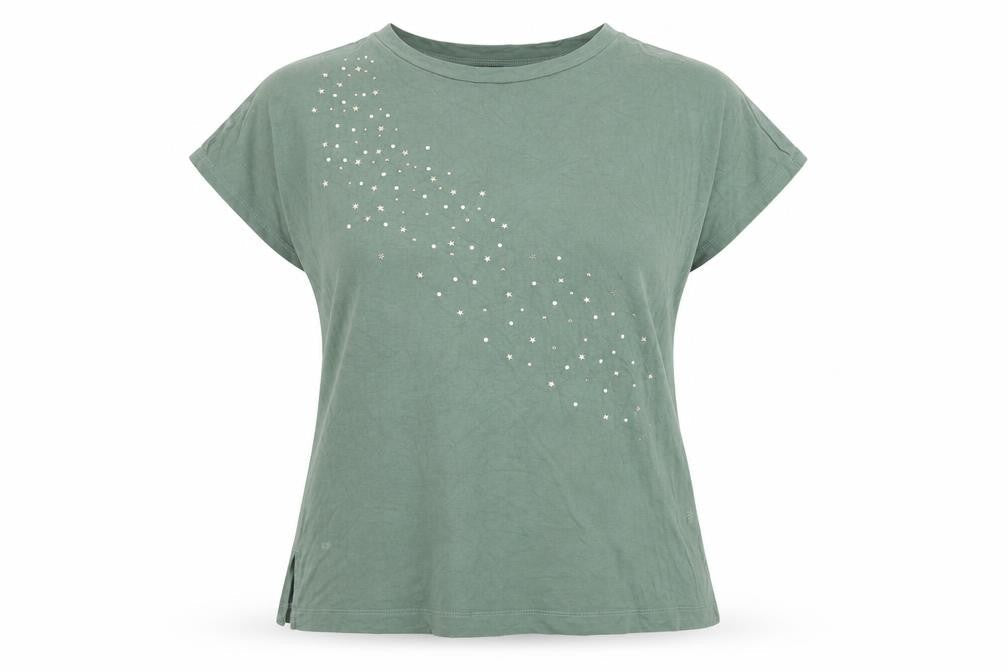 NEXT Womens Green  Viscose Basic T-Shirt Size 6 Round Neck