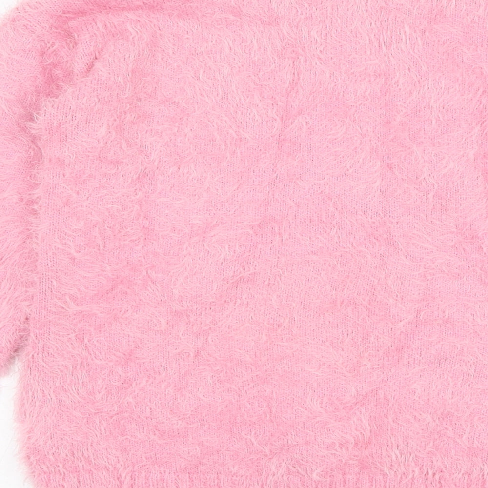 Matalan Girls Pink Round Neck  Polyamide Pullover Jumper Size 13 Years  Pullover - Unicorn