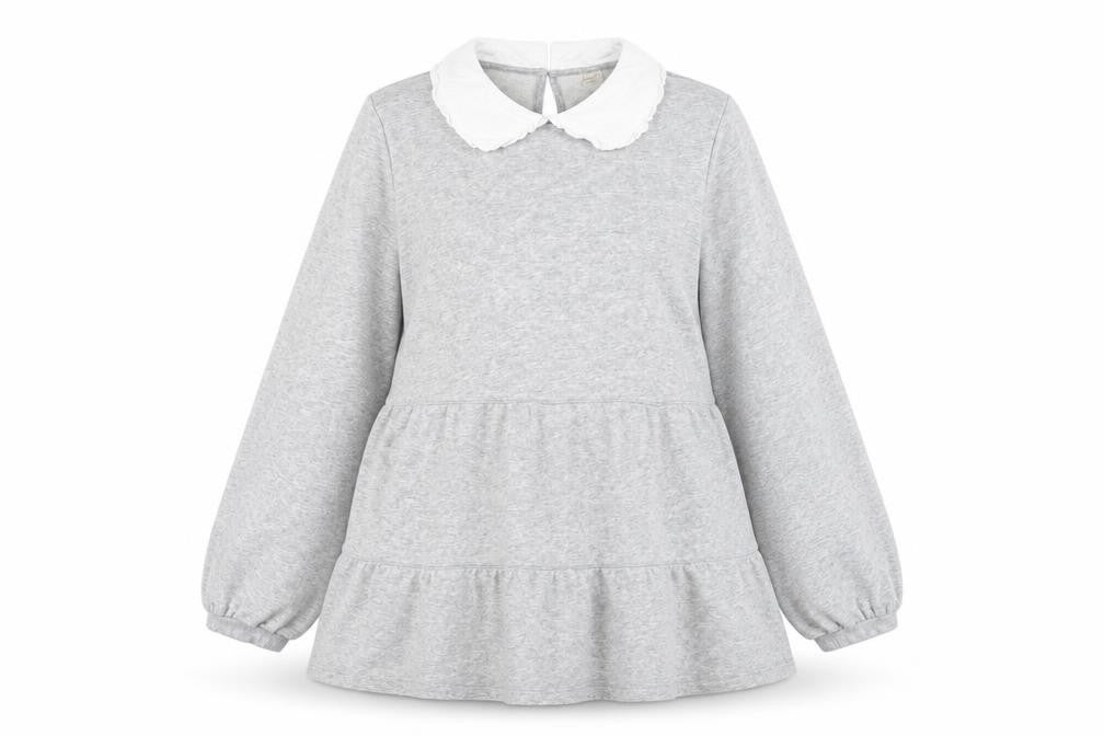 H&M Womens Grey Collared  Cotton Pullover Jumper Size M